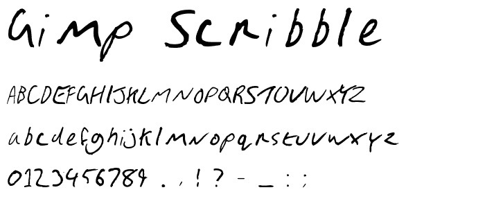 Gimp Scribble font